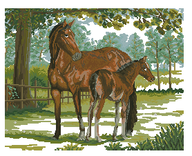 Схема Лошадь с жеребенком