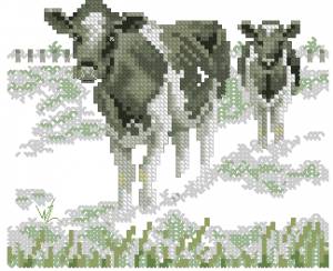 Схема Коровы на лугу