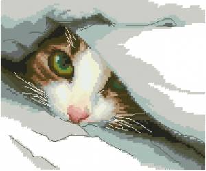 Схема Спрятался (котенок под одеялом)