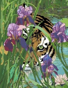 Схема Тигр в ирисах