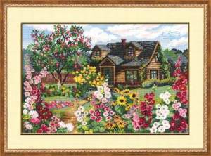 Схема Дом в цветущем саду