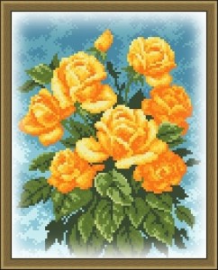 Схема желтые розы