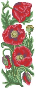 Схема Маки пано / Flowers Collection. Poppies