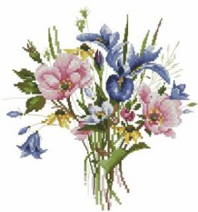 Схема Полевые цветы букет/Wild Flower Posy