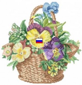 Схема Корзина с цветочками