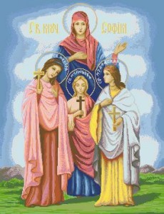 Схема Икона Св. Вера Надежда Любовь и мать их София
