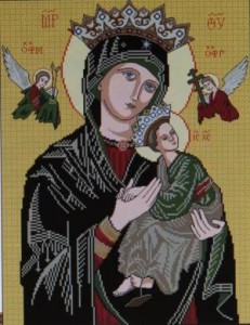 Схема Икона Богородица Неустанной Помощи