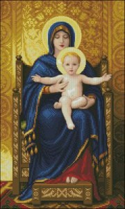 Схема Икона Вирджиния и сын на троне