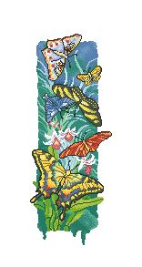 Схема Цветные бабочки (панно)