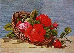 Схема Корзина с розами / Wiehler 1824-5 Basket of Roses
