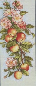 Схема Цветы и яблоки