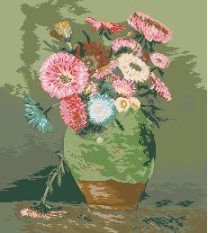 Схема Кувшин с цветами / G 637 Ulcica cu Flori