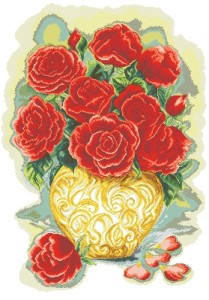 Схема Розы в вазе