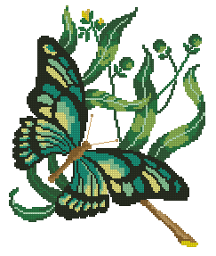 Схема Зеленая бабочка