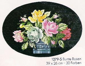 Схема Красочные розы / Wiehler 1279-5 Bunte Rosen