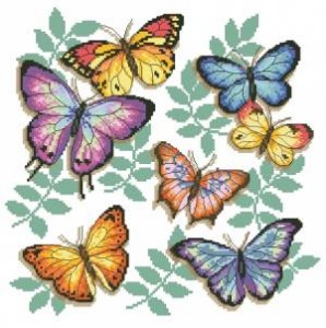 Схема Цветные бабочки