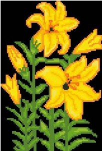 Схема Жёлтые лилии