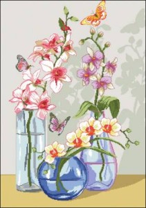 Схема Орхидеи в вазах / Orhidee per la tua casa