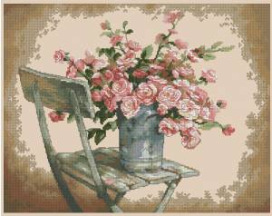 Схема Розы на белом стуле