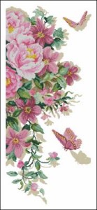 Схема Цветы и бабочки