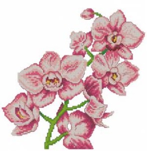 Схема Цветочное панно. Орхидея