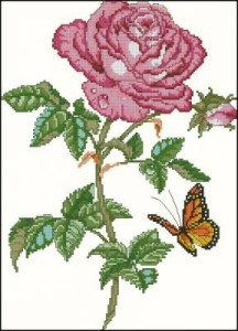 Схема Роза с бабочкой