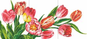 Схема Триптих с тюльпанами