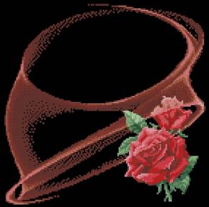 Схема Розы на черном (китайский дизайн)