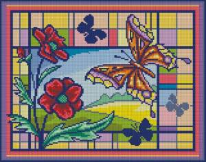 Схема Витраж с бабочкой