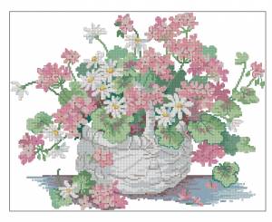Схема Корзина с цветами
