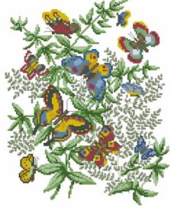 Схема Бабочки и цветы