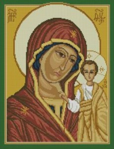 Схема Икона Казанская Богородица