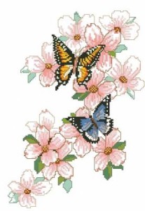 Схема Бабочки на цветах
