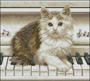 Схема Кошечка на пианино