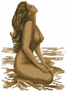 Схема Девушка на песке