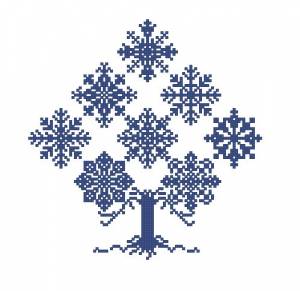 Схема Дерево из снежинок