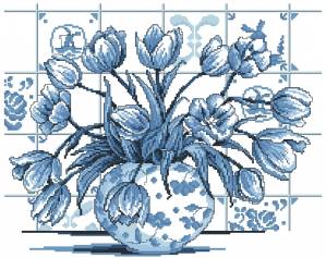 Схема Тюльпаны индиго