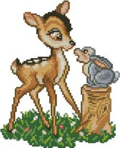 Схема Бэмби с кроликом / Bambi with Rabbit