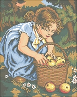 Схема Девочка и яблоки