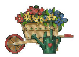 Схема Тачка с цветами / Gardener's Delight