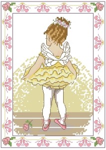Схема Маленькая балерина в желтом