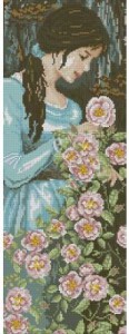 Схема Девушка с розами