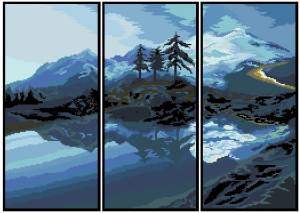 Схема Горное озеро (триптих)