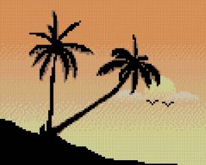 Схема Пальмы на закате