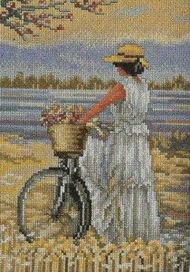 Схема Дама на велосипеде / Senora con Bicicleta 1