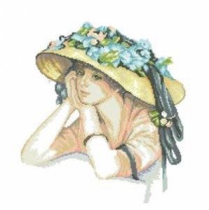 Схема Девушка в шляпе