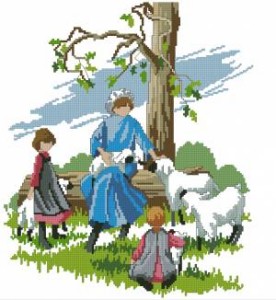 Схема Бараньи сказки / Amish life. Lamb tales