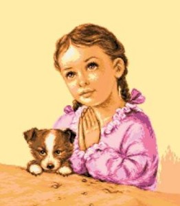 Схема Девочка молится / Fetita rugandu-se