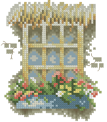 Схема Окно с мелкими цветами