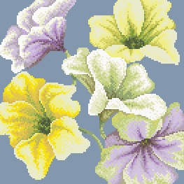 Схема Пастельные цветы